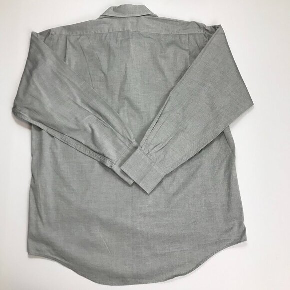 Burberrys Men 80s Two Ply Oxford 100% Cotton 16.5 - 34 Button Gray Shirt - Picture 5 of 5